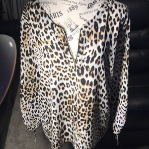 Women’s Blouse Leopard Print 1xl Animal print